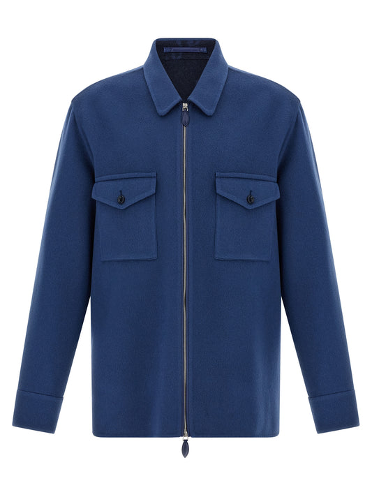 Double cloth overshirt Shirt, blouse