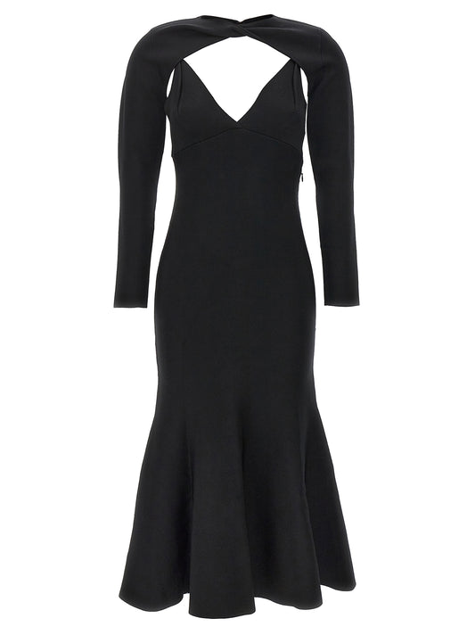 Stretch knit midi dress Dresses