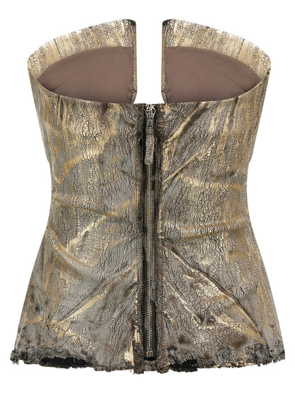 'Woven Prong' top Tops
