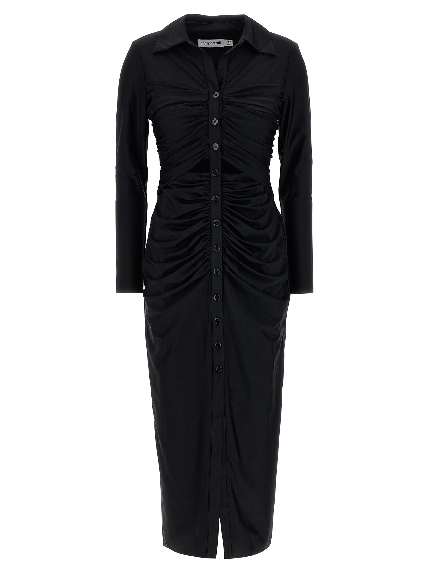 'Black Jersey Cut Out Midi' dress Dresses