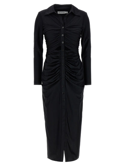 'Black Jersey Cut Out Midi' dress Dresses