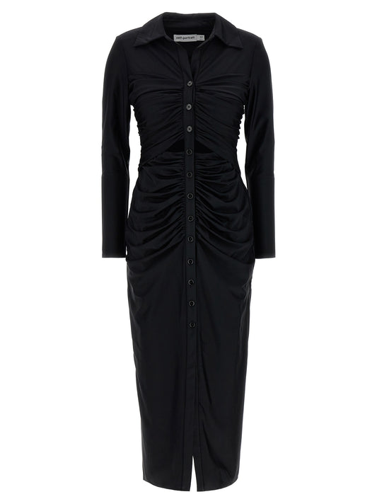 'Black Jersey Cut Out Midi' dress Dresses