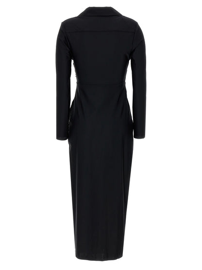 'Black Jersey Cut Out Midi' dress Dresses