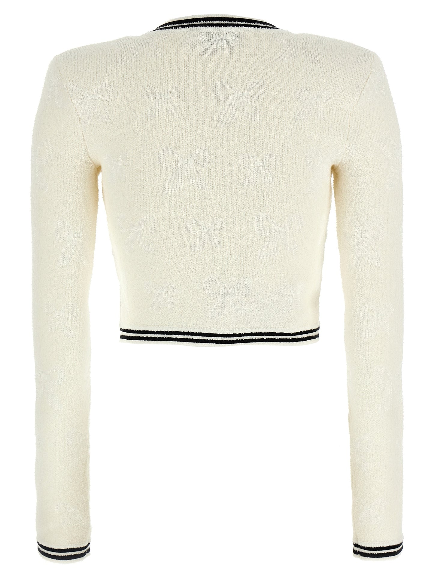 'Cream Bow Jacquard' cardigan Sweater, cardigans