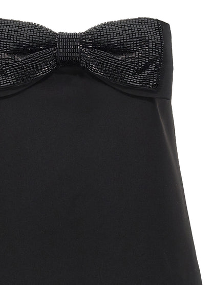 'Black Crepe Bandeau Mini' dress Dresses