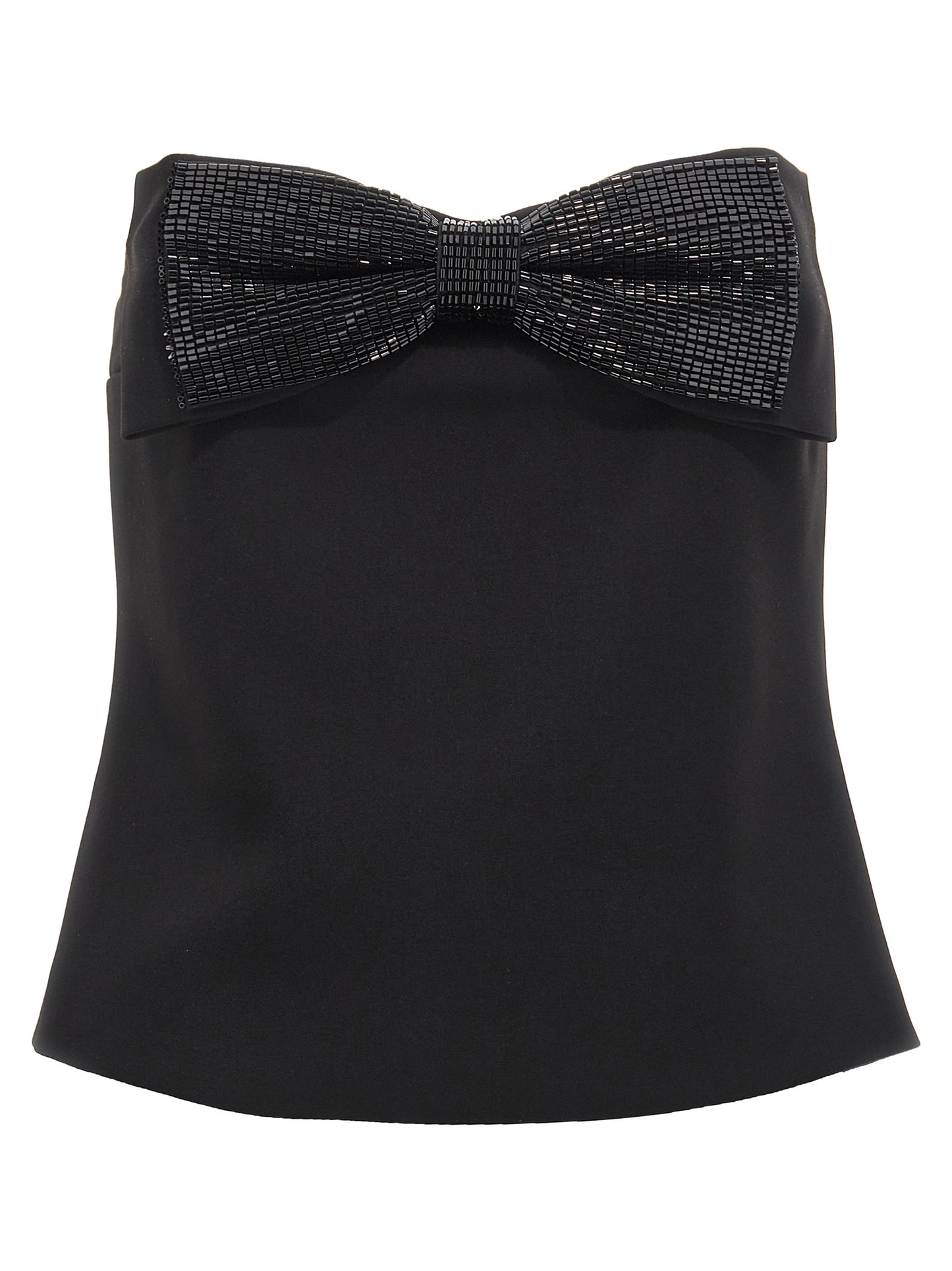 'Black Crepe Bandeau' top Tops