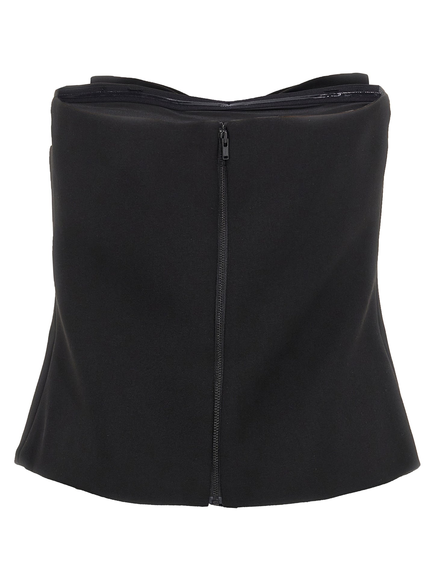 'Black Crepe Bandeau' top Tops