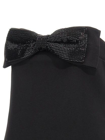 'Black Crepe Bandeau' top Tops