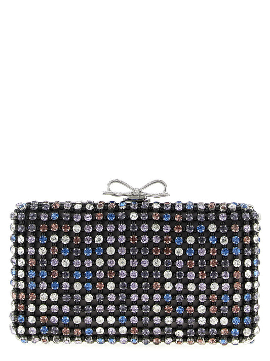 'Multi Crystal Chainmail' clutch Clutch