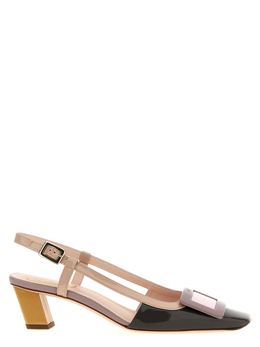 'Lacquered' slingback Pumps