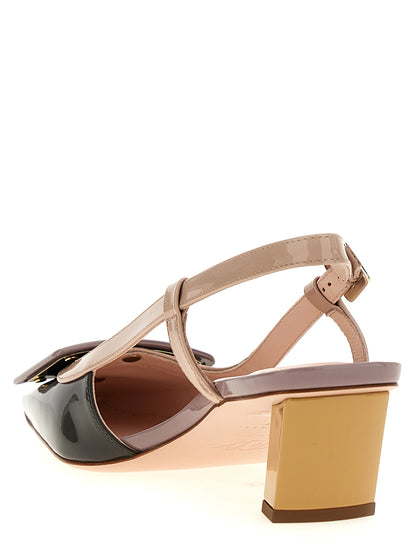 'Lacquered' slingback Pumps