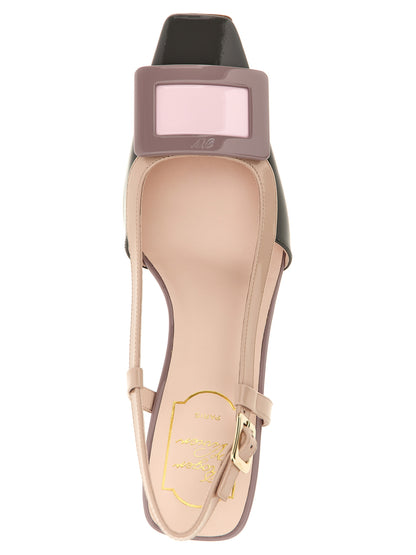 'Lacquered' slingback Pumps