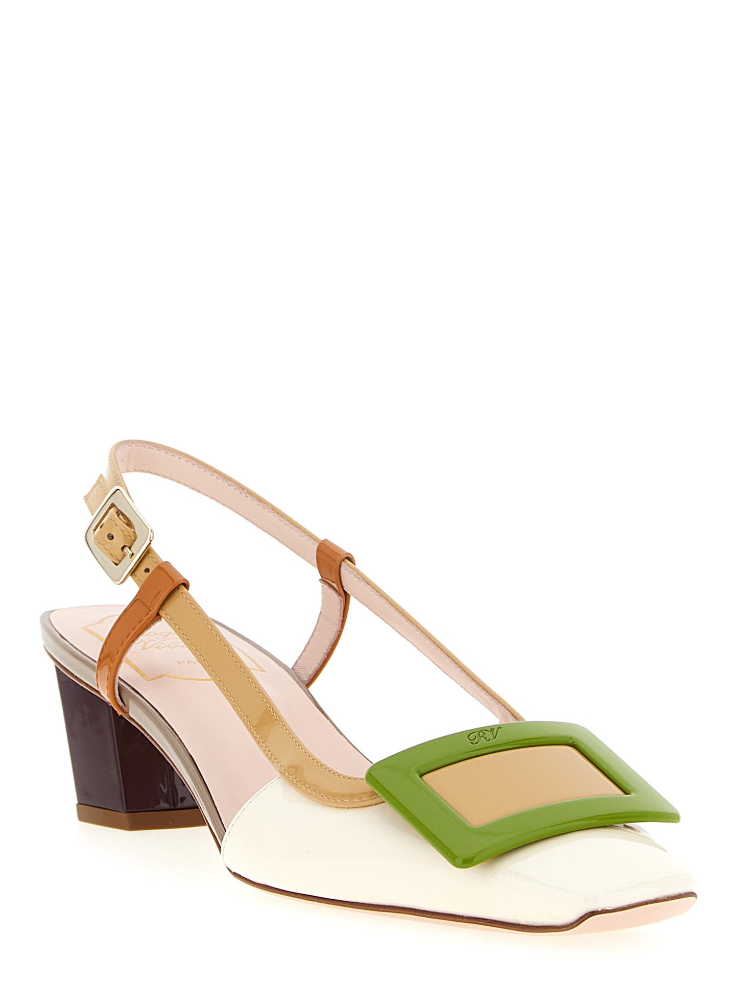 'Lacquered' slingback Pumps