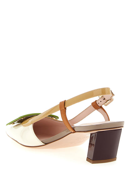 'Lacquered' slingback Pumps