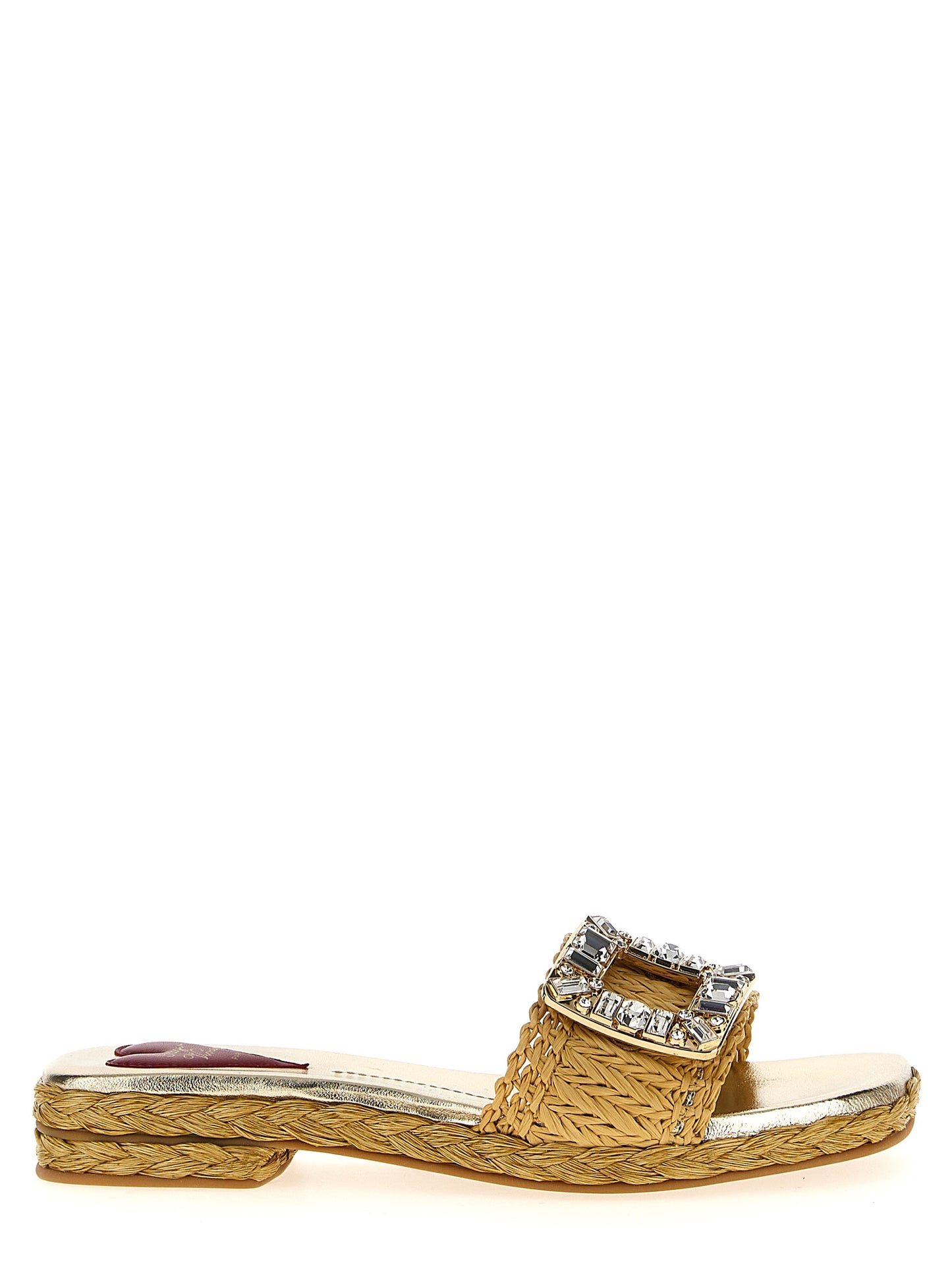 Raffia jewel sandals Sandals