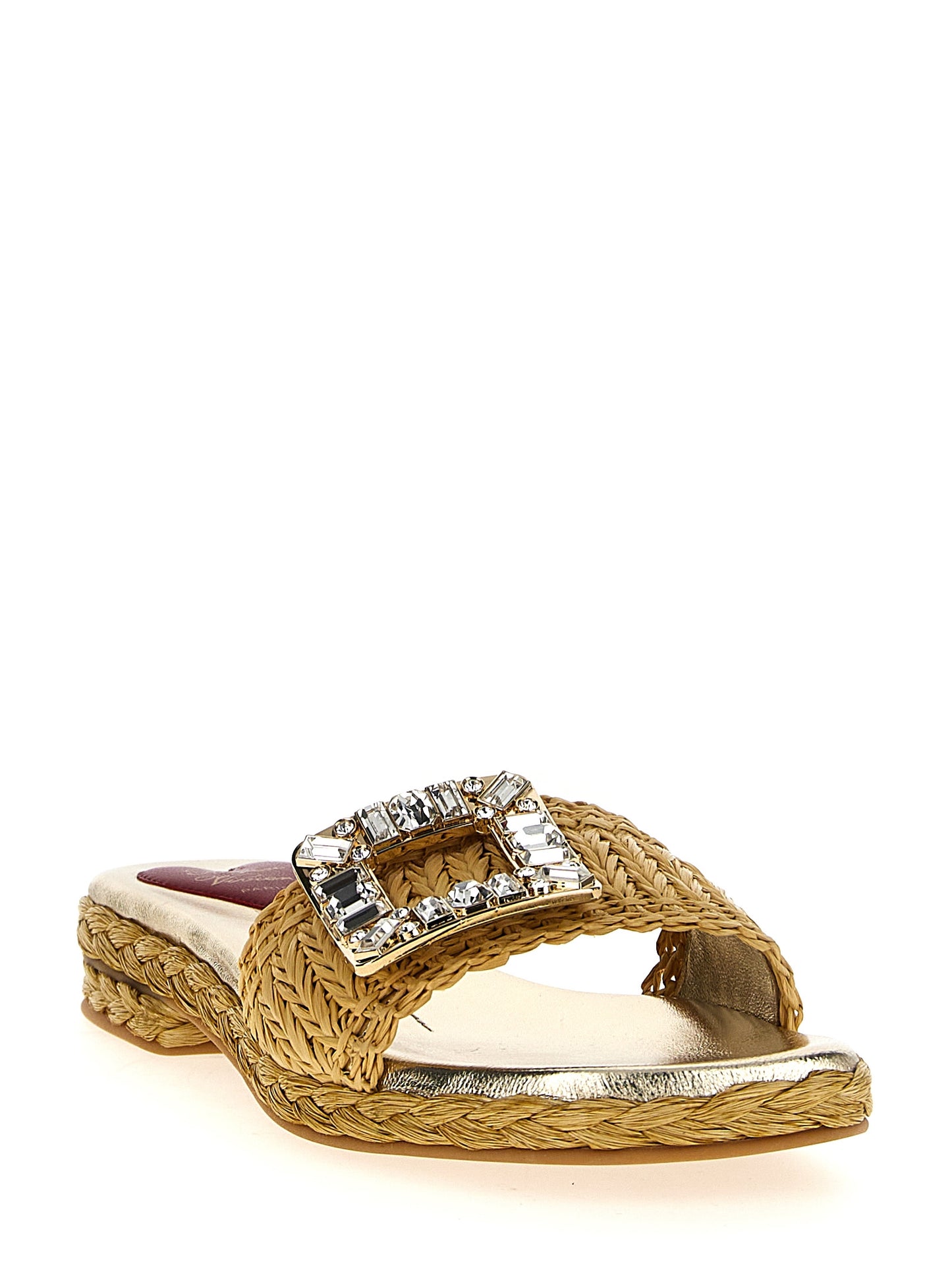Raffia jewel sandals Sandals