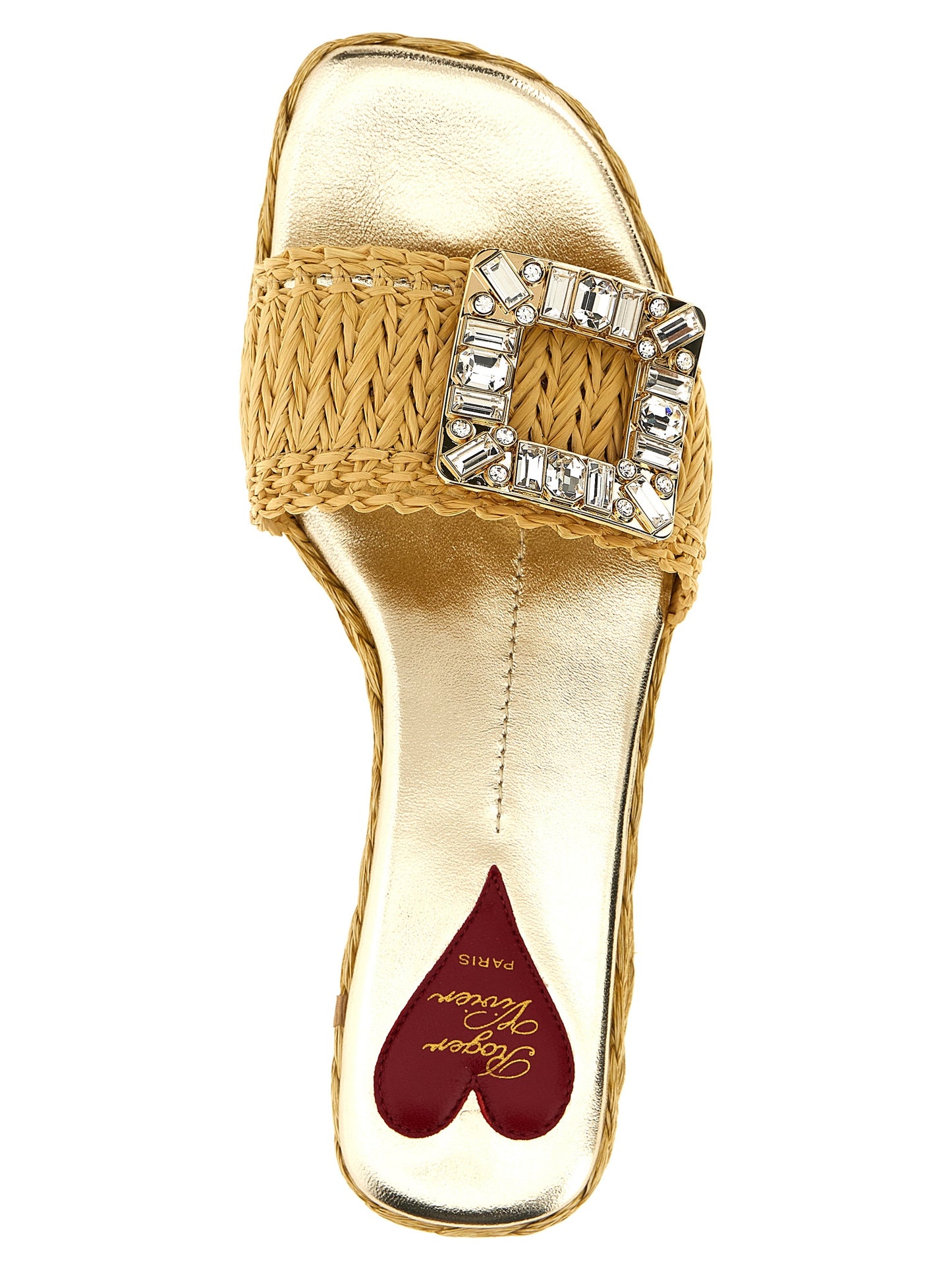 Raffia jewel sandals Sandals