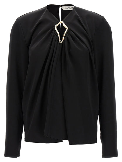 Metallic detail blouse Shirt, blouse