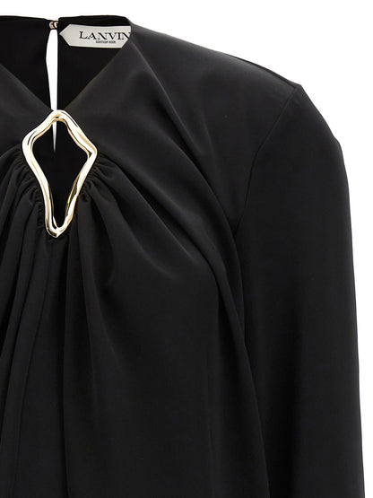 Metallic detail blouse Shirt, blouse
