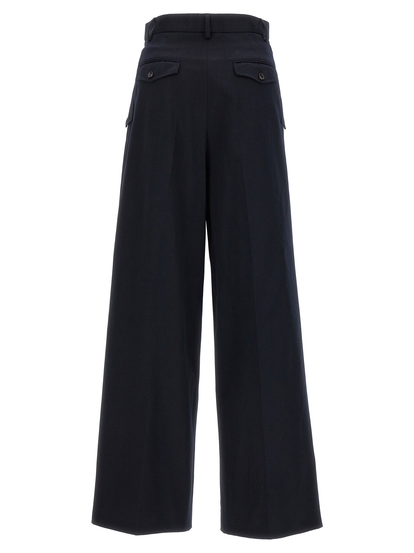 Loose leg front pleat pants Pants