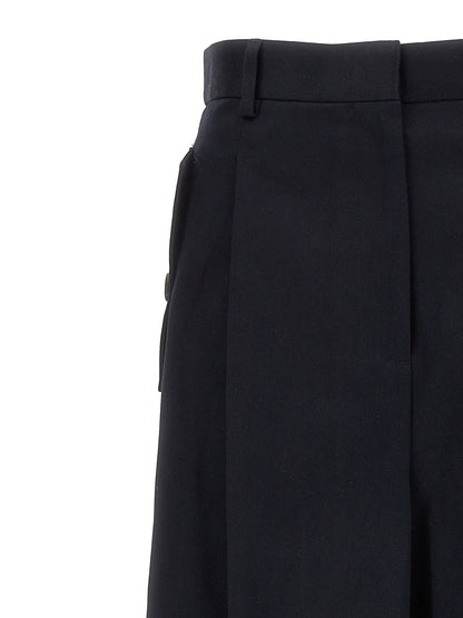 Loose leg front pleat pants Pants