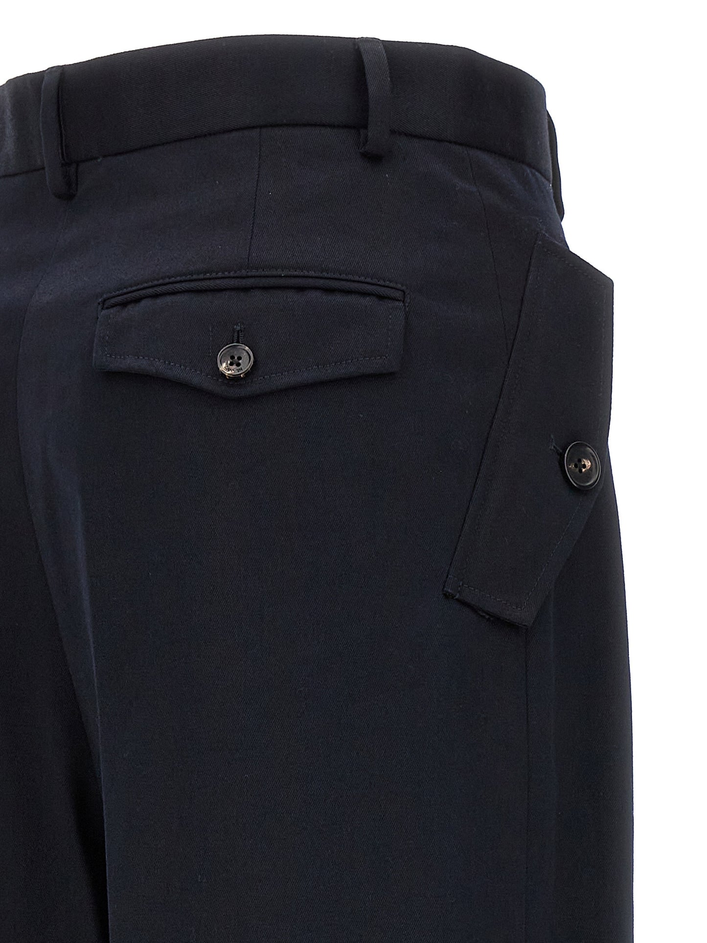 Loose leg front pleat pants Pants