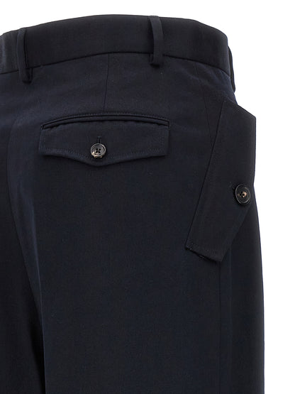 Loose leg front pleat pants Pants