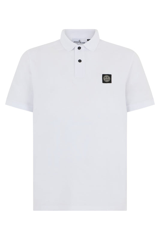 Stone Island White polo in soft and breathable cotton