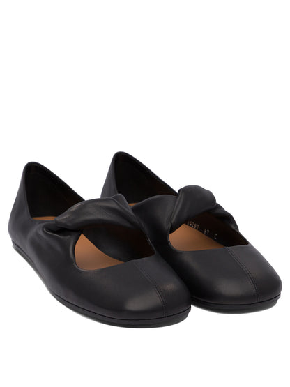 Twisted detail ballet flats Ballerinas