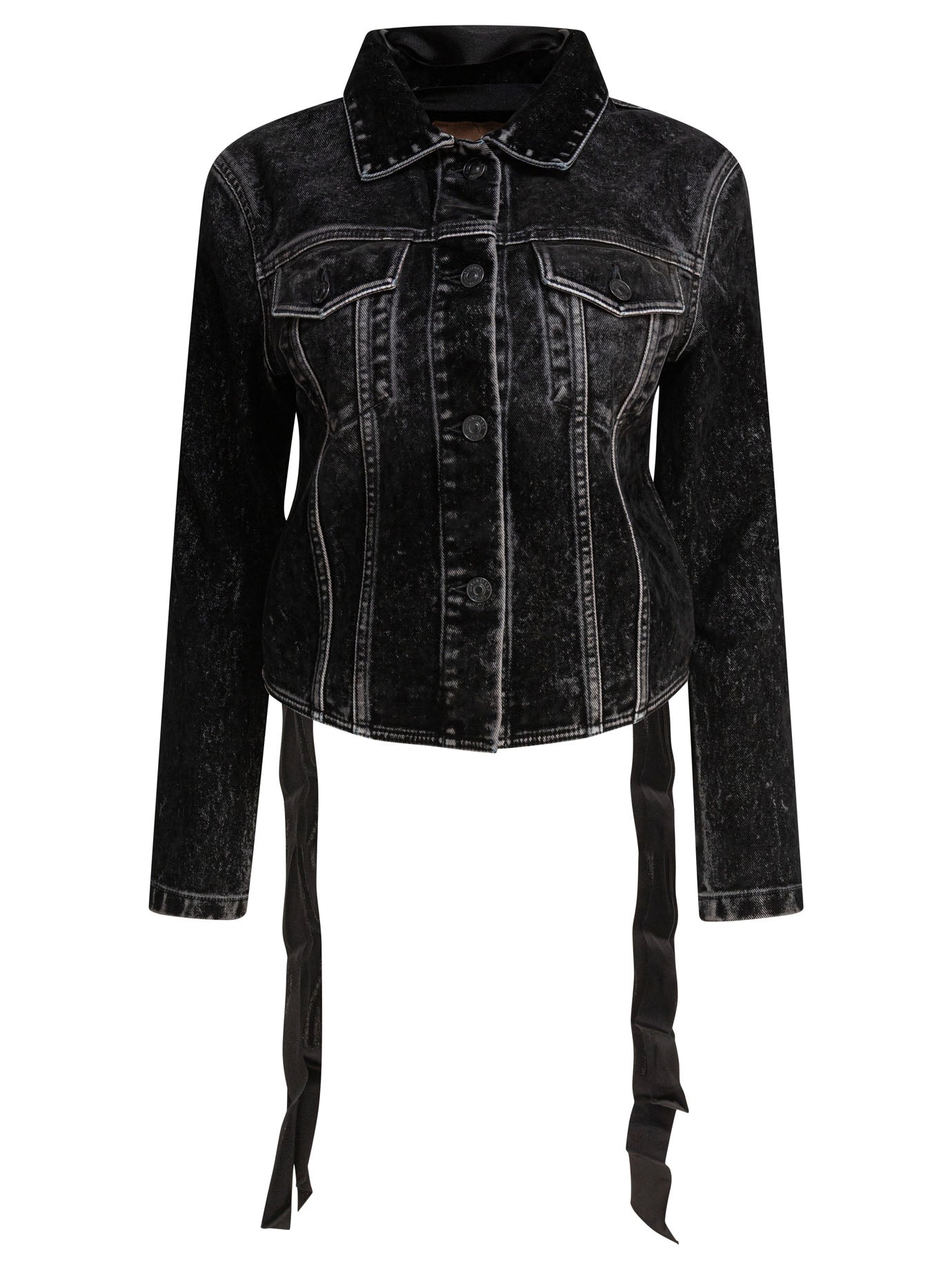 Denim jacket with laces Jackets and Coats