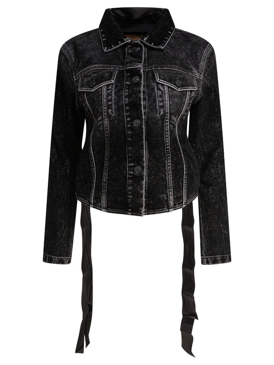 Denim jacket with laces Jackets and Coats