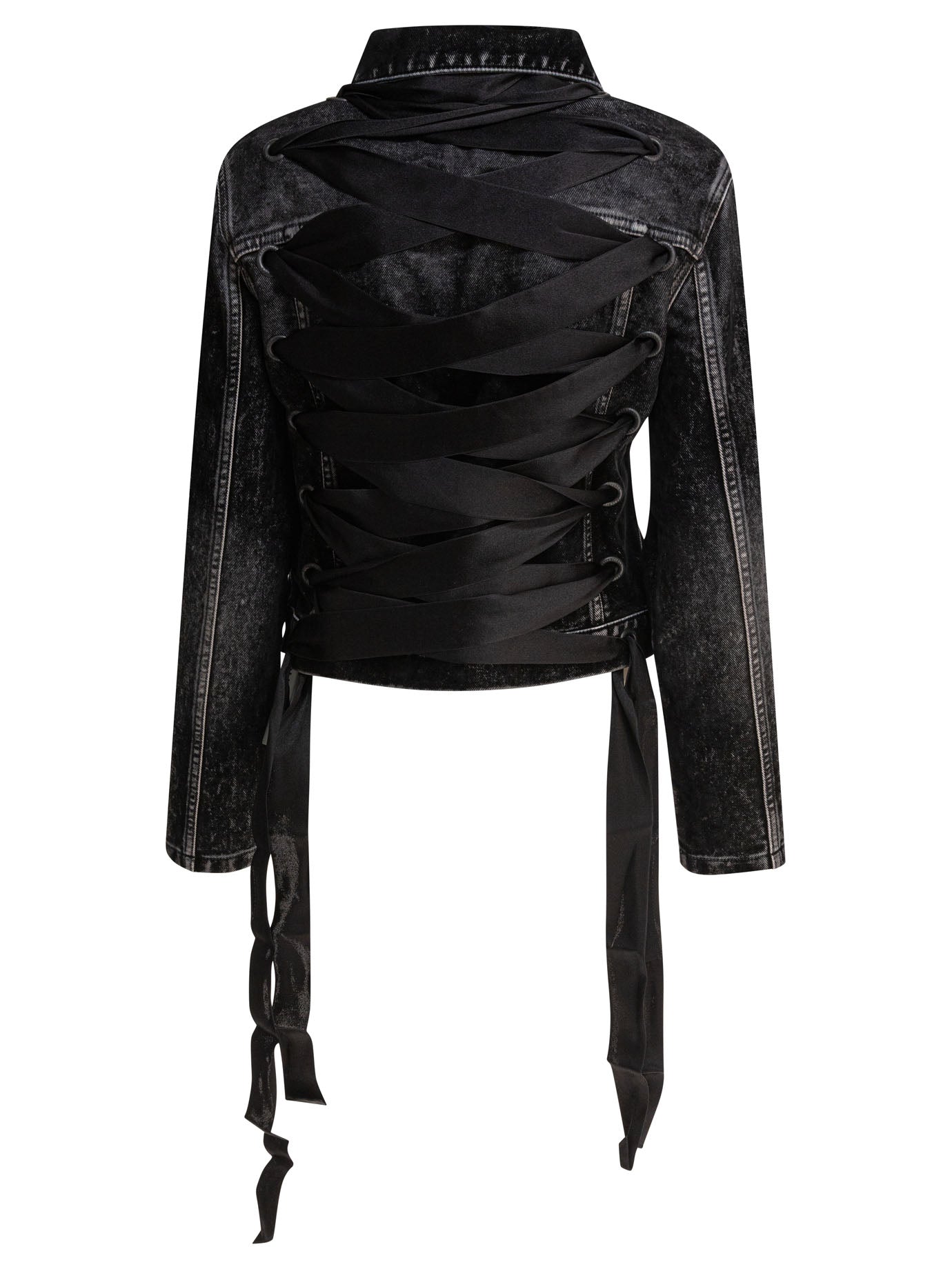 Denim jacket with laces Jackets and Coats