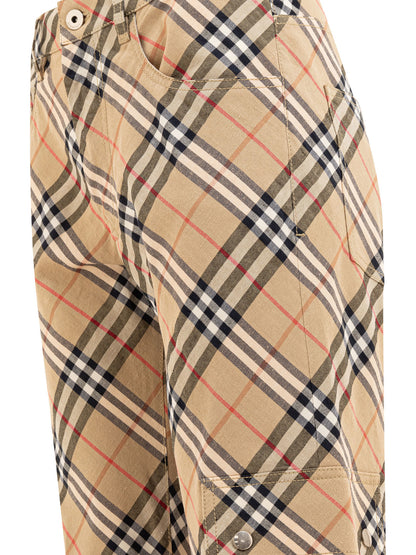 "Check" cargo trousers Trousers
