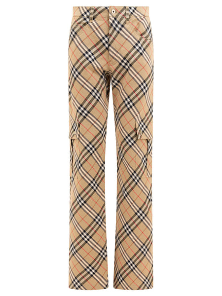 "Check" cargo trousers Trousers