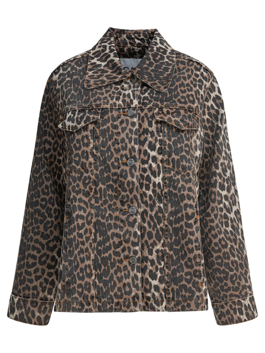 Leopard denim jacket Jackets and Coats