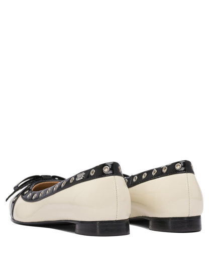 Eyelet bow ballet flats Ballerinas