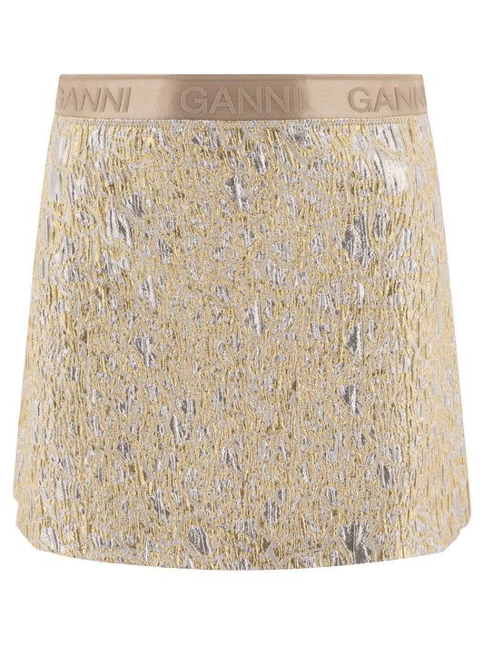 Gold and silver miniskirt Skirts