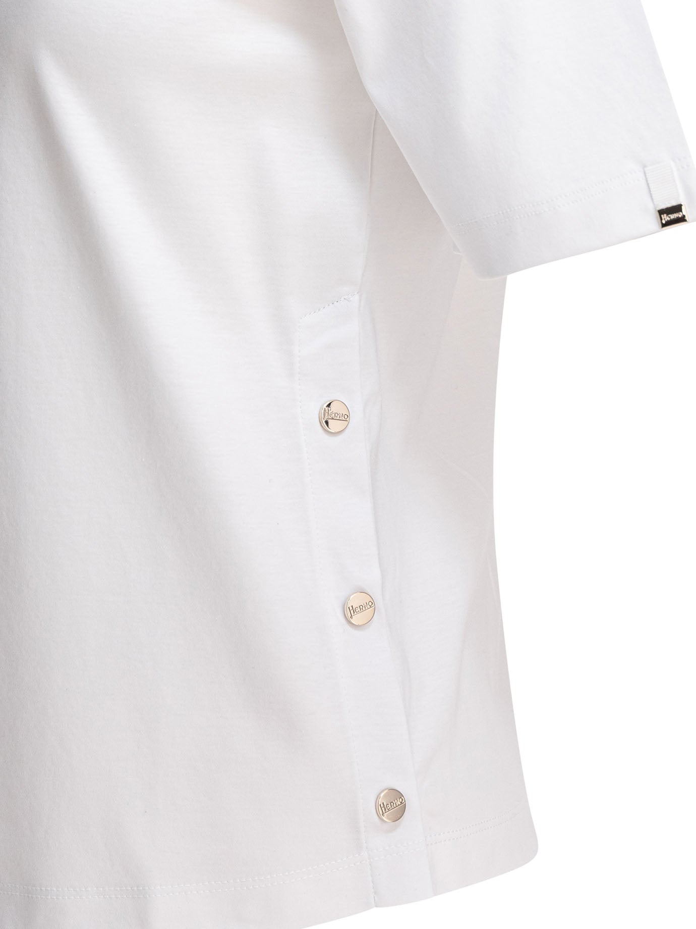 Cotton t-shirt with buttons T-shirts