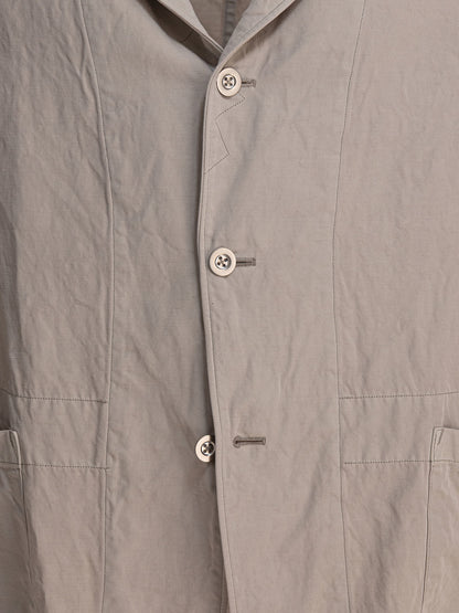 Single-breasted linen-blend blazer Jackets and Coats