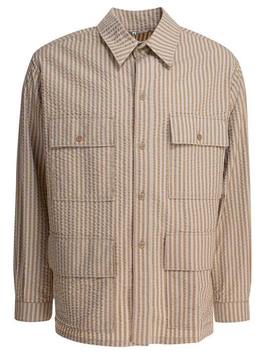 Striped overshirt jacket Jackets and Coats