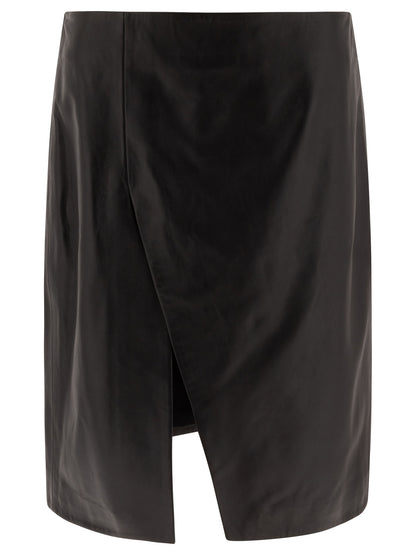 Leather midi skirt Skirts