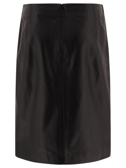 Leather midi skirt Skirts