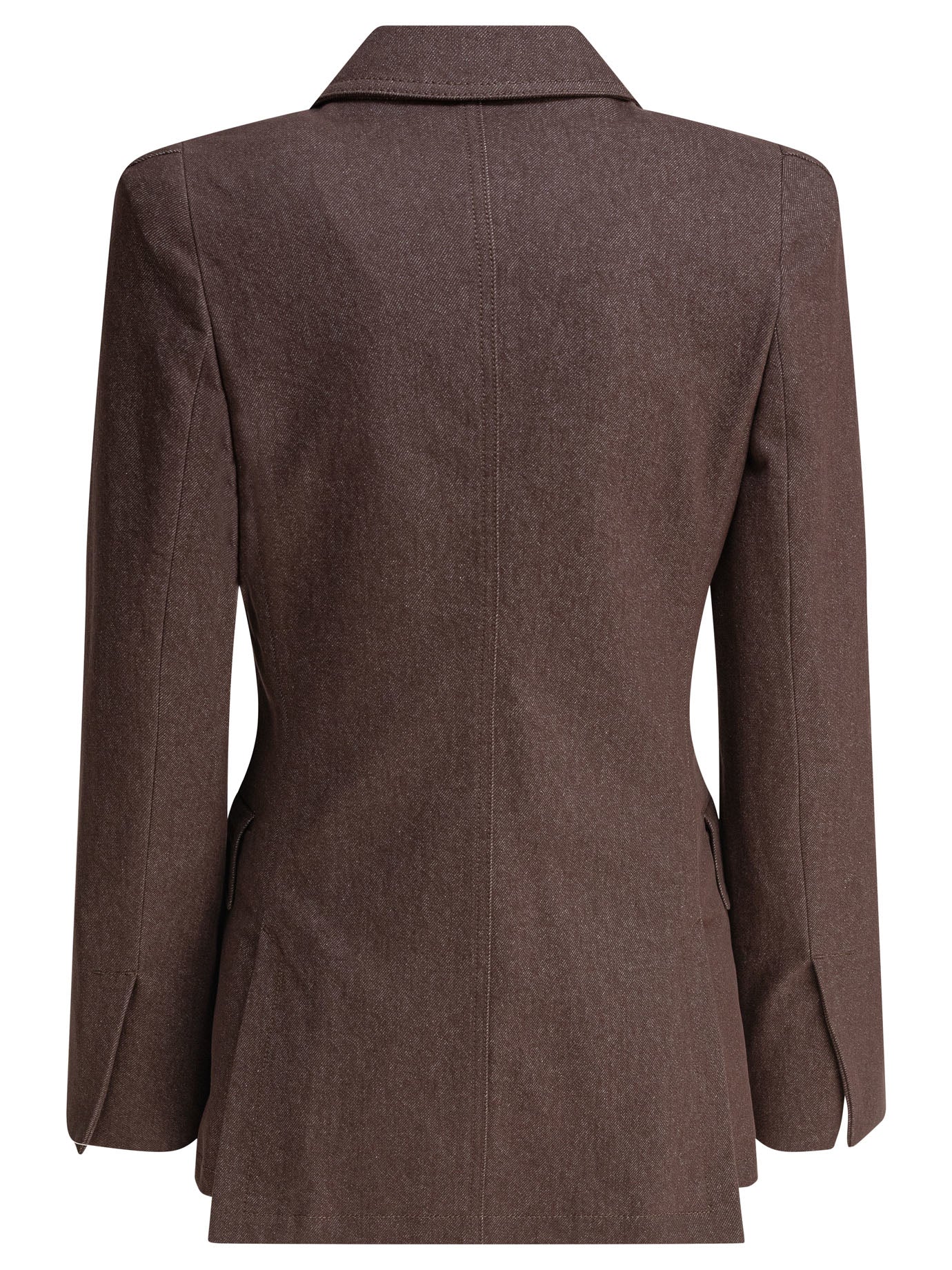 Denim-effect cotton blazer Jackets and Coats