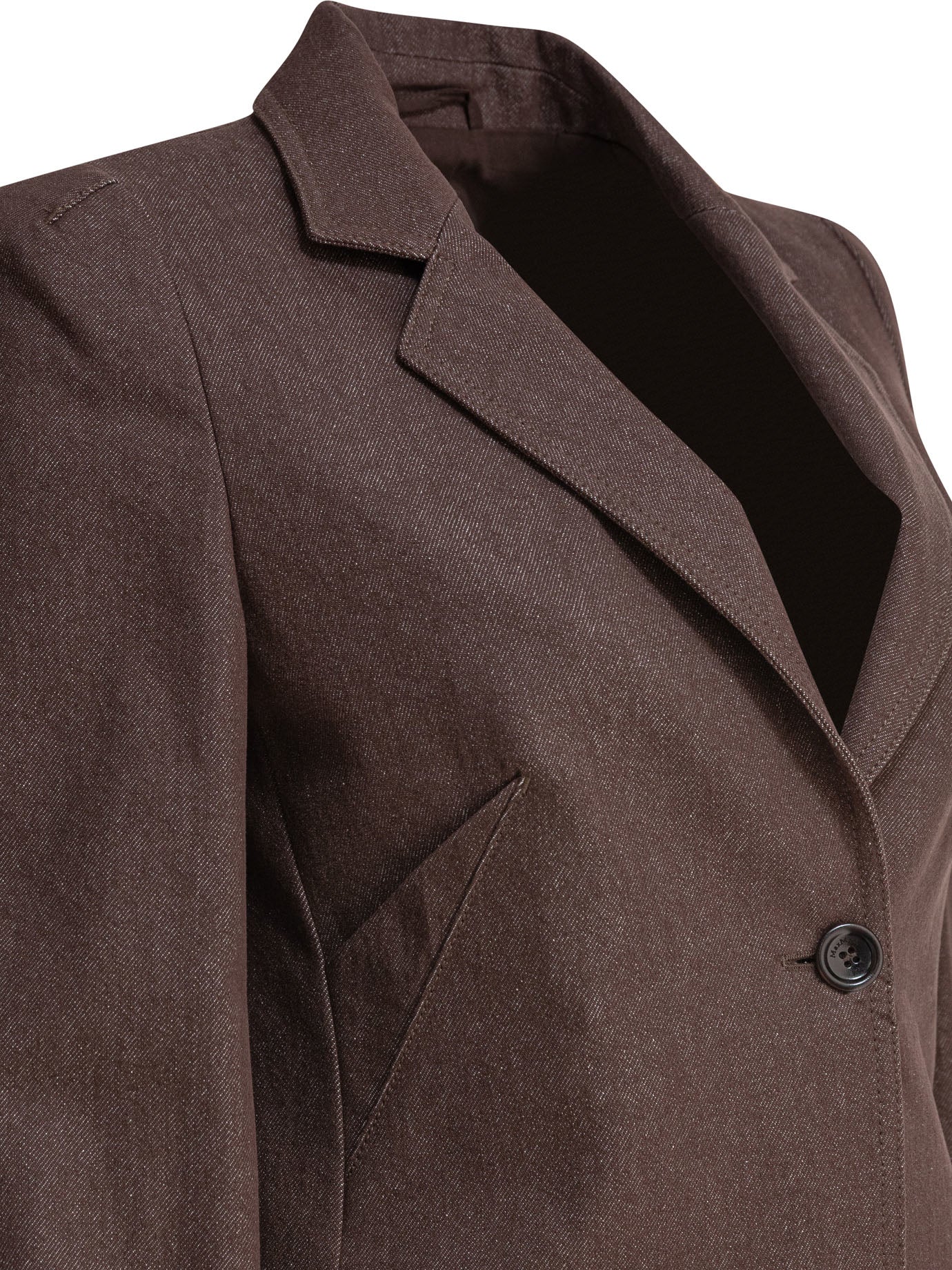 Denim-effect cotton blazer Jackets and Coats