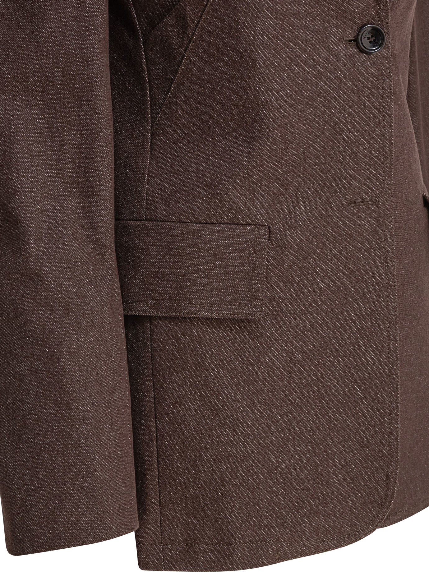Denim-effect cotton blazer Jackets and Coats