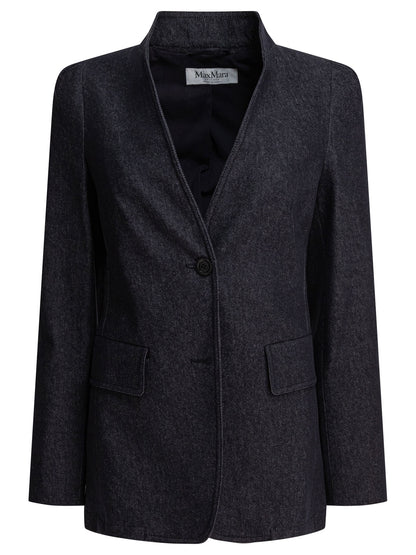 Denim-effect blazer Jackets and Coats