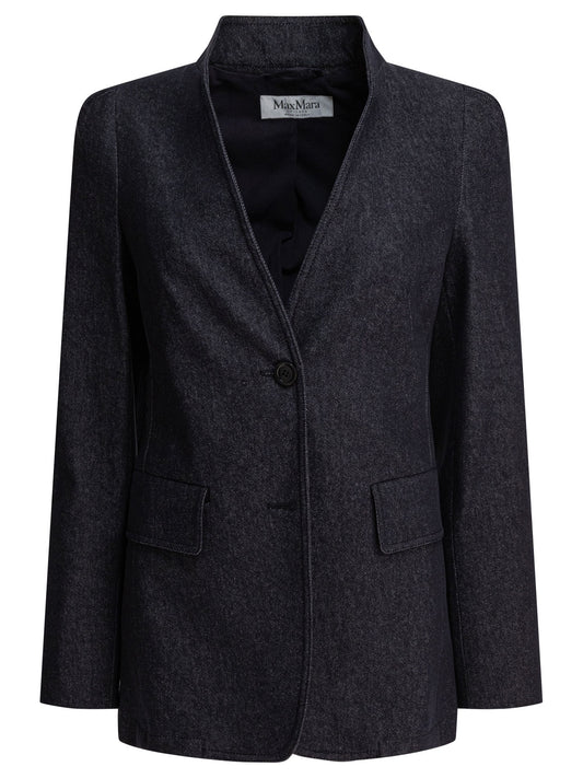 Denim-effect blazer Jackets and Coats