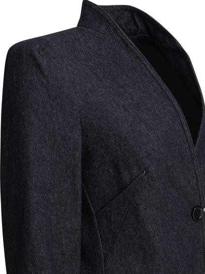 Denim-effect blazer Jackets and Coats