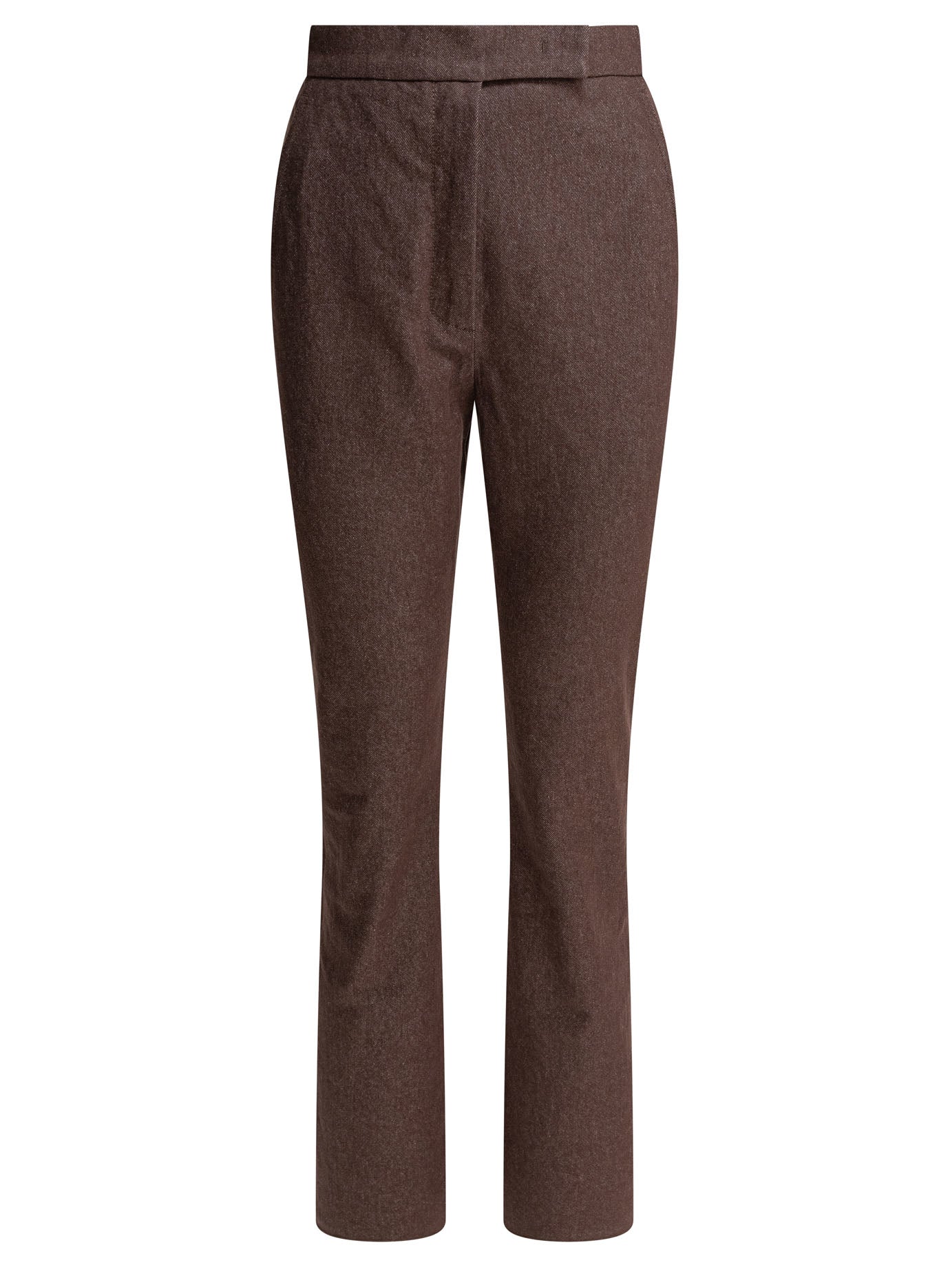 Denim-effect cotton trousers Trousers