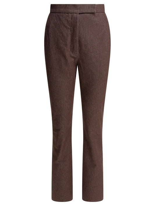 Denim-effect cotton trousers Trousers